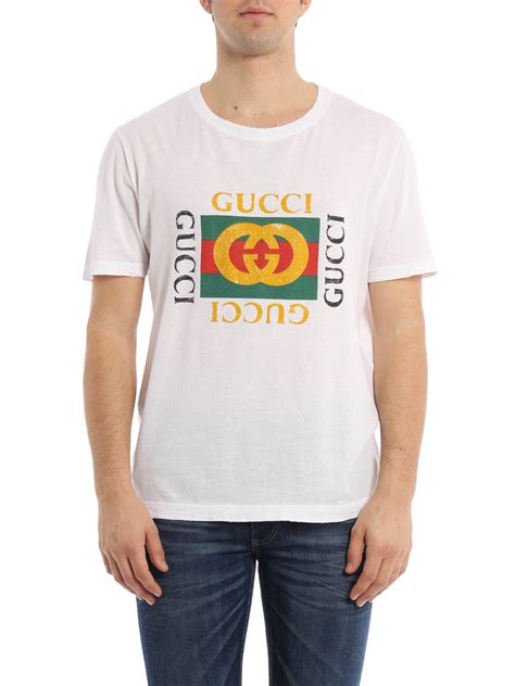 gucci printed cotton t shirt|Gucci t shirt vintage.